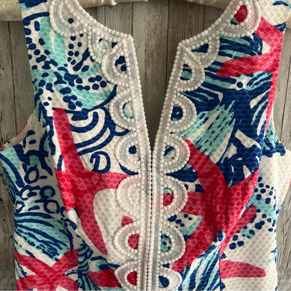 Lilly Pulitzer She Shells Janice Starfish Shift Dress 0 - Picture 3 of 4